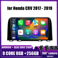 Android 14 for Honda CRV 2017 - 2019 Car Multimedia Player Head Unit Stereo GPS Navigation BT WIFI 2 din 4G DSP DVD