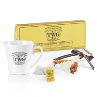 【TWG Tea】皇家大吉嶺茶包禮物組(皇家大吉嶺 黑茶 15包/盒 +馬克杯+茶碟+茶棒糖)