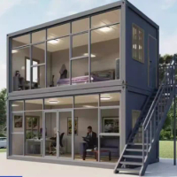 Flat pack assembly container hotel Resort Chalet Living Small Office House Cabin Loft Design Summer Villa