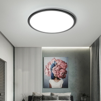 極簡led臥室吸頂燈個性超薄圓形燈具簡約現代新款方形餐廳客廳燈