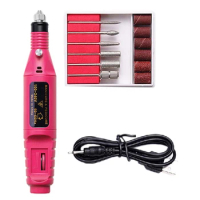 Electric Manicure Kit Nail File Remover Electric Nail Drill Filing Machine Pedicure Kit With 6 Nail Drill For Nails
