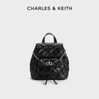 CHARLES&amp;KEITH24 New spring CK2-60151400 Ringer large capacity soft multi-purpose backpack
