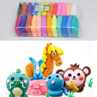 Air Dry Clay Moulding Craft Clay Set For Kids With Tools Children'S DIY Toy Plasticine Clay Crystal Colorful Mud