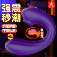失控G點 8x8頻 吸吮舌舔 鼓動震動按摩器 紫色 穿戴 跳蛋 C型夾【本商品含有兒少不宜內容】