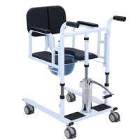 Health care supplies hydraulic patient transfer lift chair with commode shower for elderly