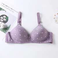 Bra BH091 Wanita Beha Busa Lembut Tanpa Kawat Sangat Nyaman UNGU 44