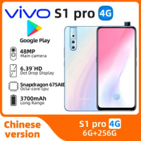 Vivo S1 Pro 4G LTE Mobile Phone Snapdragon 675 Android 9.0 6.39" 2340X1080 6GB RAM 256GB ROM 48.0MP+32.0MP used phone
