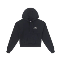 【CONVERSE】Outdoor Graphic Hoodie 女款 黑色 短版 帽T 長袖 10027076-A02