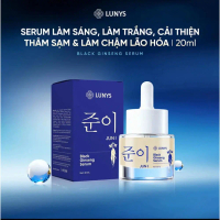 Serum Dưỡng Trắng Trẻ Hóa Da LUNYS Black Ginseng Serum JUNI 20ml Mờ Thâm Nám, Trắng Sáng, Chống Lão 