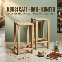 KKD-Kursi Cafe / Kursi Bar / Kursi Warung Makan / Kursi Konter HP-Ukuran T50cm/T60cm x 28cm x 28cm