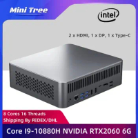 RTX2060 6G Intel Core i9 Gaming Mini PC 10885H 8Core 16 Thread 2*DDR4 NVME Windows 11 NUC Desktop Gamer Computer 4K HD DP WiFi