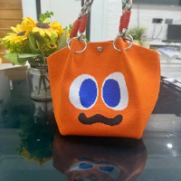 2025 [Limited Edition Design] Mayday Carrot-Colored Knitted Handbag Commuting Phone Bag Fashionable 