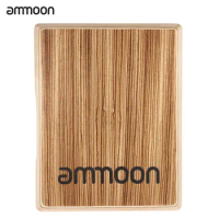 ammoon Compact Travel Cajon Flat Hand Drum Persussion Instrument Suitable for Rhythm Sense Practice