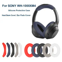 Anti-dust Headphone Earpads Cover Headset Accessories Silicone Earmuffs Soft Shockproof for Sony WH-1000XM4