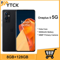 New Official Original Oneplus 9 5G Cell Phone Snapdragon888 6.55inch AMOLED 120Hz Refresh Rate 50MP 4500Mah 65W Flash Charge NFC