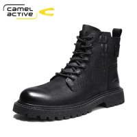 Camel Active Men's Shoes Quality Tooling Boots Men Boots Casual boots For Men 100% Genuine leather New Men's Boots