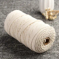DIY Macrame Cord Cotton Rope Twine String Ribbon Crafts Wall Hanging Handwork Home Bohemia Wedding Decor 1/2/3/4/5/6mm 100m