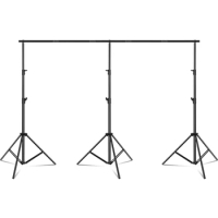 3m*4m Large Adjustable Backdrop Stand Photo Background Support System with Spring Clamp Elastic String Holder Clip Photography