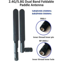 8dBi 2.4G 5G 5.8G Dual Band Paddle Antenna Wireless Rubber Duck WiFi Feather Antenna for Router Bluetooth Wifi Module ZigBee