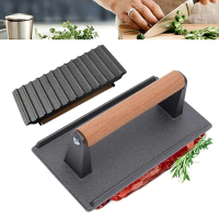 20*10cm Besi Cor Alat Pres Daging Alat Press Daging Pengepres Daging Garis Panjang Cast Iron Meat Pr