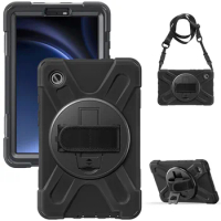 For Samsung Galaxy Tab A9 Case, Shockproof Cover for galaxy tab a9 (2023) SM-X115 X115N SM-X110 Case Kickstand Shoulder strap