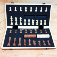 Prime 15\ Wooden Chess Board and Checkers Magnetic Chess Adult Chess Kids"
