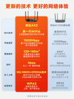 Tenda/騰達wifi6千兆高速家用路由器穿墻王無線網絡全屋覆蓋雙頻游戲電信移動全新漏油器AX2-樂購