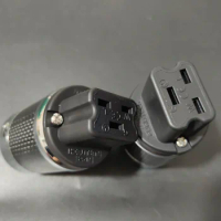 High quality Furutech FI-52 (R)20 Amp IEC Power female Connector HiFi Carbon Fiber Rhodium Plated C19 Plug HiFi AC Power Plug