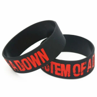 300pcs Wide SYSTEM OF A DOWN Wristbands Silicone Bracelets