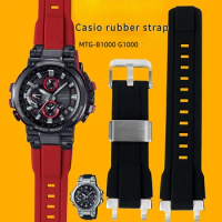 For Casio G-SHOCK MTG-B1000 G1000 MTGB1000 Fashion Durable Silicone watchband Concave port Men's Sports Rubber Watch Strap Belt