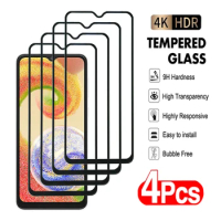 4Pcs Full Cover Tempered Glass For Samsung Galaxy A04 A14 A24 A34 A54 Screen Protector A13 A23 A33 A53 A73 Protective Glass Film