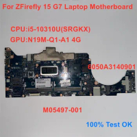 6050A3140901 For HP ZFirefly 15 G7 Laptop Motherboard CPU i7-10610U i7-10810 Mainboard M05497-001 M05502-001 100% Test OK