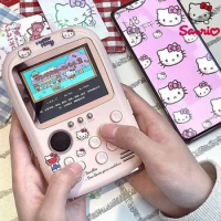 New Hello Kitty Power Bank Mini Game Portable Retro Handheld Game Console Soft Light Color Screen Birthday Gift For Girls