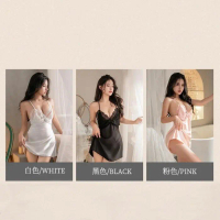 Sexy Lingerie Baju Tidur Wanita Renda Tipis Suspender Skirt Seksi Piyama