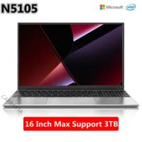 Laptop 16 Inch Intel Laptop 12th N5105 Windows 10 11 Pro Ram 12GB Rom Max 3TB SSD Computer 2.4G 5G Wifi Bluetooth Gaming Laptop