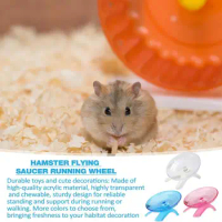 Hamster Wheel Mute Flying Saucer Acrylic Running Wheel Disc Toys Cage Small Animal Rat Exercise Hamster Cage Accessories