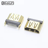 1/3/5pcs HDMI 19P Gold Plated Female Plug jack Digital HD Connector 9+10P Network set - top box Plugs Repair Parts