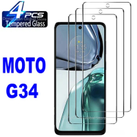 2/4Pcs Tempered Glass For Motorola Moto G34 G04 G04S G64 G14 G54 G84 5G Screen Protector Glass