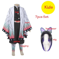 C2E2 Anime Demon Slayer Kimetsu ไม่มี Yaiba Kochou Shinobu เสื้อคอสเพลย์เด็กหญิง Kimono ชุดคริสต์มาส