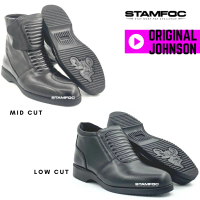 Ride Boot Johnson leather kasut motor bikers biker tactical boot traffic trafik formal shoes casual 