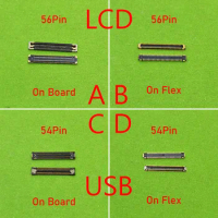 5Pcs 56Pin LCD Display FPC Connector On Board For Samsung Galaxy Note 20 Ultra/S20/S20 Ultra/S20 Plus/Note20 54Pin USB Charging