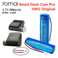 Original 3.7V 500mAh Li-ion Battery For 70mai Smart Dash Cam Pro A550 A550S A800 Midrive D02 HMC1450 Replacement Battery 3-wire