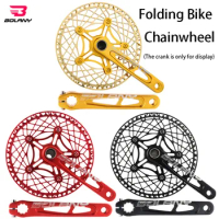 BOLANY Folding Bike Chainring For Brompton 53T 56T Chain Wheel Aluminum Alloy Chainwheel Single Disc