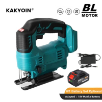 Brushless Jigsaw 65mm Electric Saw Jig Saw Blade Adjustable Scroll Saw Woodwork Iron Pipe Cutting Power For 18V Makita battery