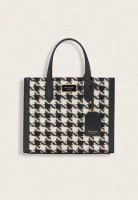 Kate Spade Kate Spade Manhattan Houndstooth Tweed Small Tote Black Multi