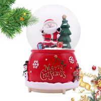 Christmas Snow Globe Santa Claus Snow Globe With Music Christmas Home Decorations For Table Mantel Bookshelf Desktop Tabletop