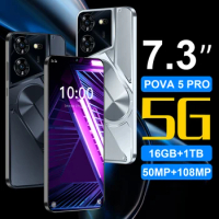 Original Global Pova 5 Pro 7.3HD Screen 16GB+1TB 6800Mah 2280*3088 Android 14 Celulare Dual Sim Face Unlocked 5G Mobile Phonee
