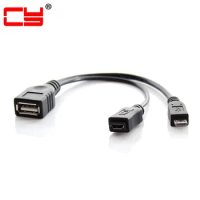 Micro USB 2.0 OTG Host Flash Disk Power Adapter Cable for Galaxy S3 i9300 S4 i9500 Note2 N7100 Note3 N9000 &amp; S5 i9600 Black