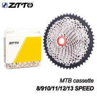 ZTTO Bicycle Cassette 8/9/10/11/12/13 Speed 11-32T 11-36T 11-40T 11-42T 46T 11-50T Freewheel Mountain Bike HG Sprocket K7 Chain