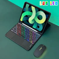 Backlit Keyboard Wireless Mouse for iPad Pro 11 Case 2021 2022 iPad Air 5 4 2 1 cover iPad 10th Gen 9.7 10.2 9th 8 Gen Mini 6 5